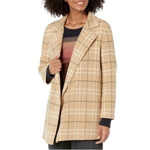 Theory Clairene Autumn Double Plaid Wool Blend Jacket
